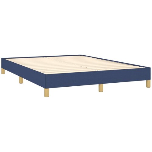  Okvir za krevet bez madraca plavi 160x200 cm od tkanine Slike