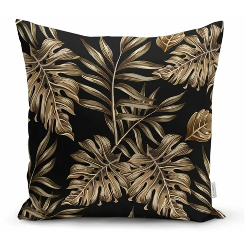 Minimalist Cushion Covers Navlaka za jastuk Minimalističke navlake za jastuke Golden Leafes s crnom BG, 45 x 45 cm