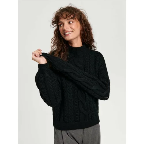 Sinsay ženski džemper od ukrasnog pletiva 7465J-99X