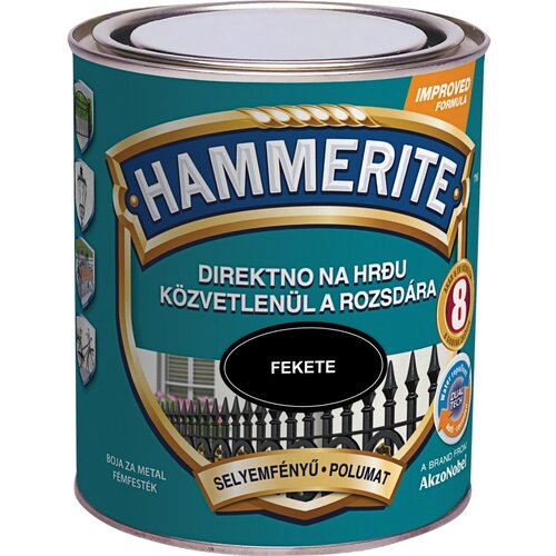 HAMMERITE polmat lak za kovino satin črna 750 ml Cene