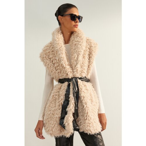 Trendyol Limited Edition Mink Oversize Fur Vest Slike