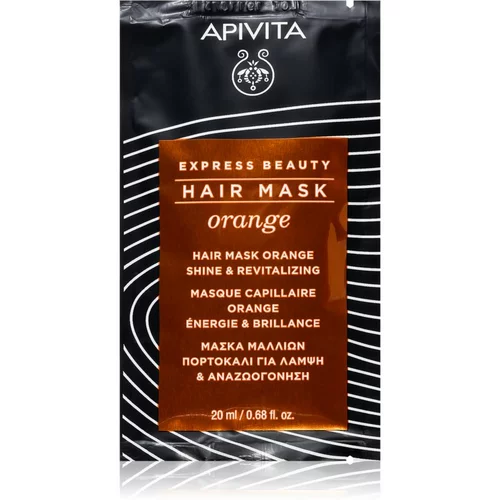 Apivita Express Beauty Orange revitalizacijska maska za lase 20 ml
