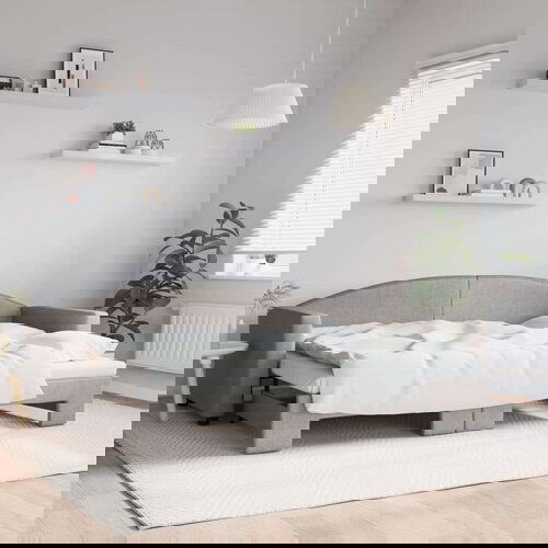  Izvlečna dnevna postelja temno taupe 80x200 cm blago, (20936786) Slike
