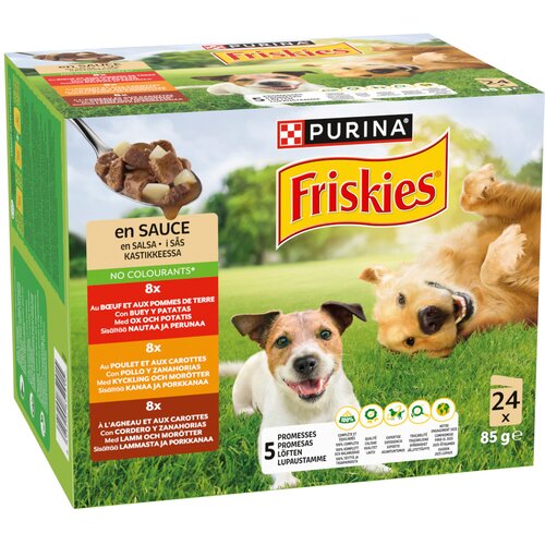 Friskies Adult u umaku s govedinom, piletinom i janjetinom - 24 x 85 g Cijene