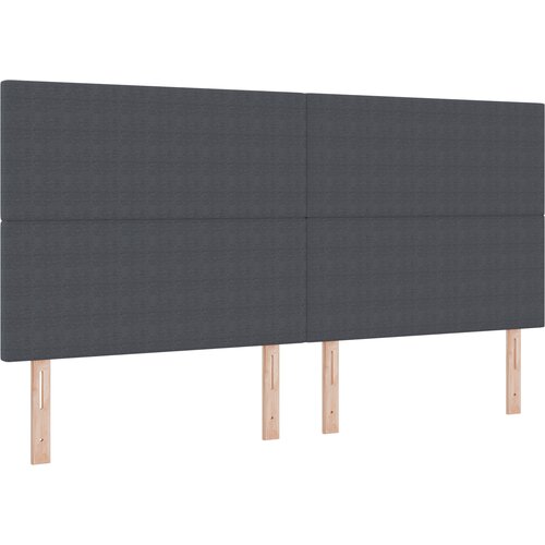 vidaXL LED glava kreveta S LED lampica Tamno siva 200 cm Poliester Cene