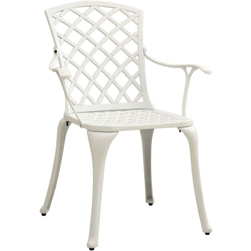 Maison Chic Vrtni stoli - Stol za vrt 2 kosa liti aluminij beli JS1221, (21878334) Slike