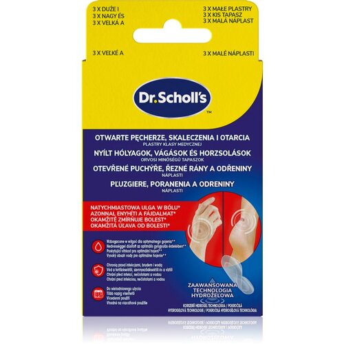 Scholl Dr. Scholl&amp;#039;s Open Blisters, Cuts and Abrasions hidroaktivni flaster za njegu sitnih povr&amp;scaron;inskih rana na koži 2x3 kom Slike