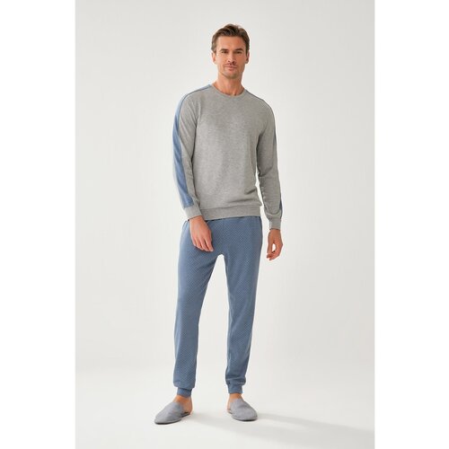 Dagi Pajama Set - Gray - Colorblock Slike
