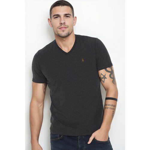 Dewberry T9568 V-NECK MEN'S T-SHIRT-ANTHRACITE Cijene
