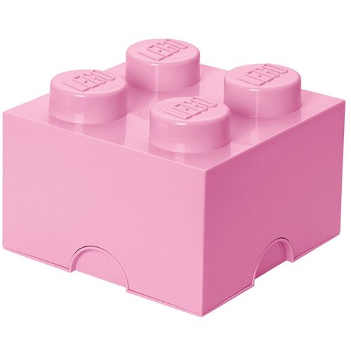 Lego Svetlo rožnata kvafratna &amp;scaron;katla za shranjevanje LEGO&amp;reg; Slike