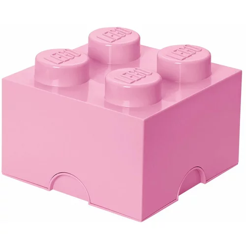 Lego Svetlo rožnata kvafratna škatla za shranjevanje LEGO®