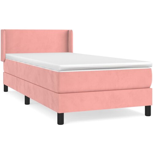 Maison Chic Box spring postelja - Vzmetna postelja z vzmetnico roza 90x200 cm žamet SL1605, (21889392) Cene