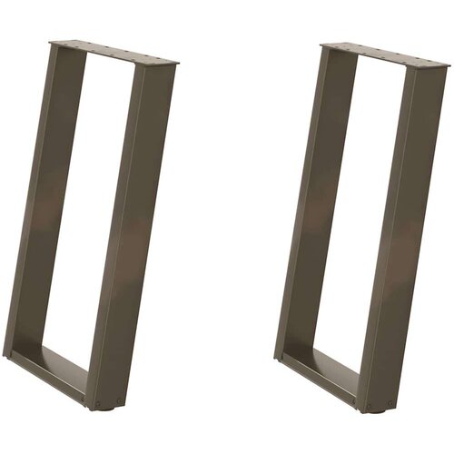 VidaXL Noge za blagovaonski stol U-oblik 2 kom Prirodni čelik 60 x (72-73) cm Čelik Slike