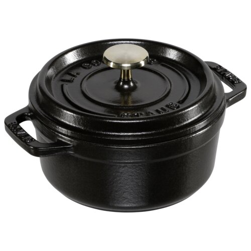 Staub Cocotte 12cm round black, cast iron Slike