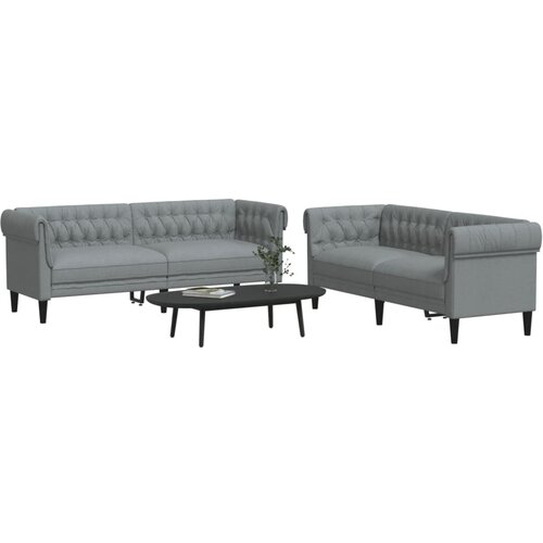  2-dijelni set sofa svjetlosivi od tkanine Cijene