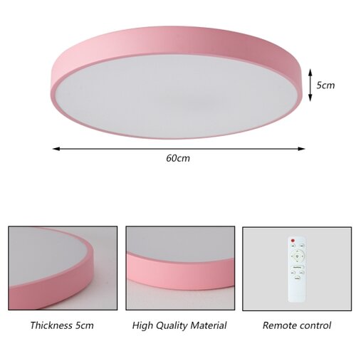  Brilagi - LED prigu&amp;scaron;iva stropna svetiljka POOL LED/60W/230V 3000-6000K 60 cm ružičasta + daljinski upravljač Slike