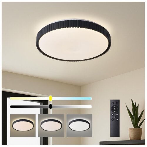 Brilagi LED prigu&scaron;iva stropna svetiljka CORVO LED/72W/230V 3000-6000K crna prečnik 50 cm + daljinski upravljač Cene
