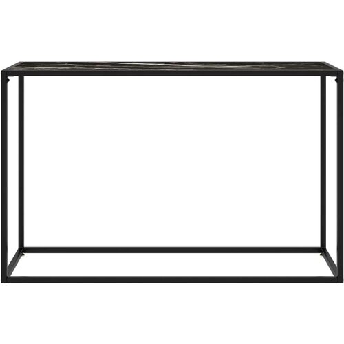  Konzolni stol crni 120 x 35 x 75 cm od kaljenog stakla - Crno-bijelo 120 x 35 x 75 cm 1 Bez nogu Slike