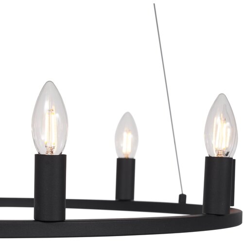 QAZQA Smart hanglamp zwart 9-lichts incl. Wifi C35 - Knight Cene