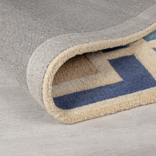Flair Rugs Plava/narančasta ručno rađena vunena staza 60x230 cm Retro Blocks &amp;ndash; Slike