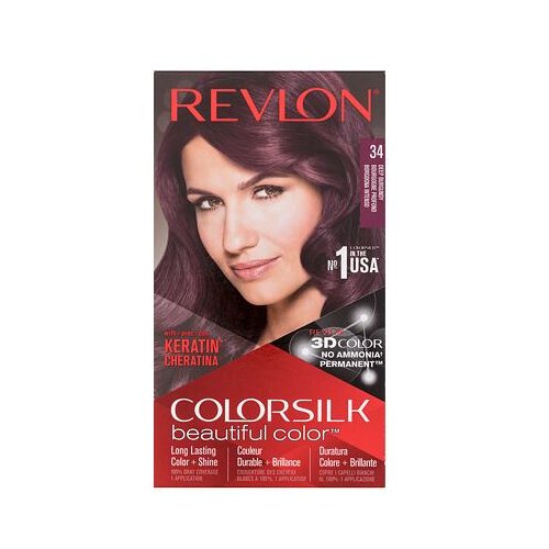 Revlon Colorsilk Beautiful Color barva za lase za barvane lase za vse vrste las 59,1 ml odtenek 34 Deep Burgundy Cene