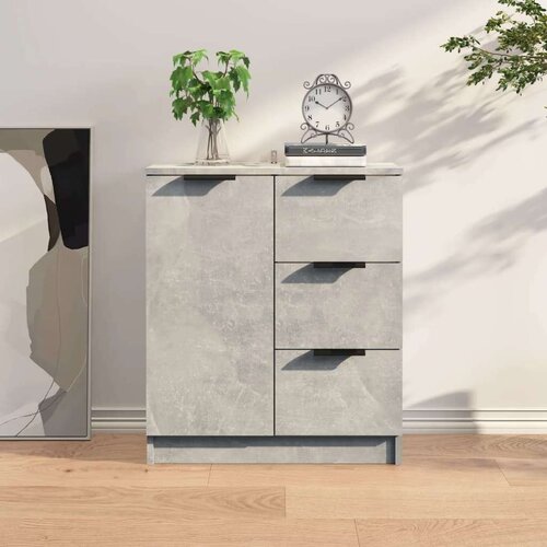  Komoda betonsko siva 60x30x70 cm konstruiran les, (20654078) Slike