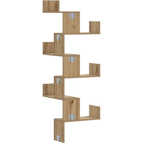  Kutna zidna polica boja artisian hrast 45x45x147 cm drvena Slike