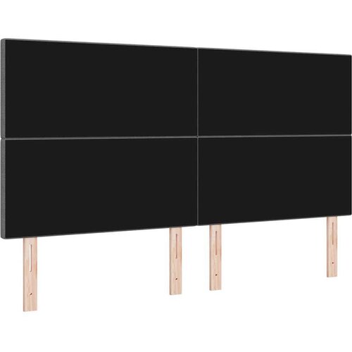  LED glava kreveta S LED lampica Svijetlo siva 180 cm Poliester Slike