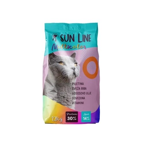 Sun_line multicolor cat food 12kg ( 05384 ) Cene