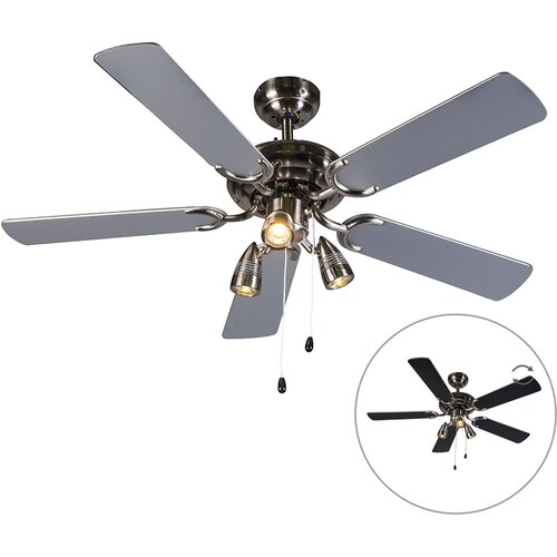QAZQA Stropni ventilator sive barve - Mistral 42 Cene