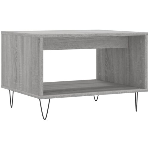 Maison Chic Klubska mizica - kavna mizica - Nizka mizica siva sonoma 60x50x40 cm inženirski les, (21753240) Cene