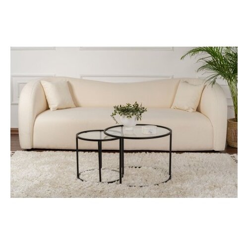Hanah home belarus - gold 60-42 black coffee table set Slike