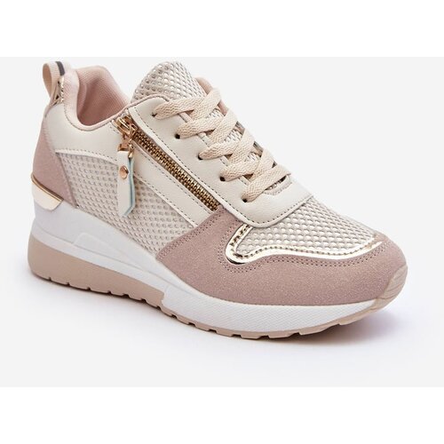 Kesi Women's sneakers on coturnum beige-white Sivan Slike
