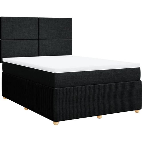 Maison Chic Box spring postelja - Vzmetna postelja z vzmetnico črna 140x200 cm blago SL5242, (21886641) Cene