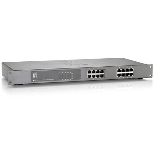 Level One Switch 16x FE FEP-1612 19&amp;ldquo; 480W 16xPoE Slike