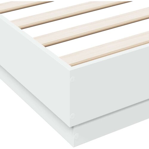  Okvir za krevet bijeli 150x200 cm konstruirano drvo Slike