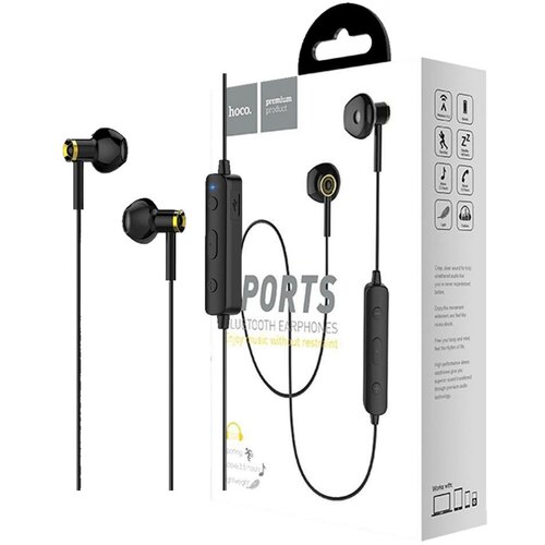 Hoco. Slu&amp;scaron;alice bežična, sport, Bluetooth, 80 mAh, 3.5 h, crna &amp;ndash; ES21 Wonderful sports Black Slike