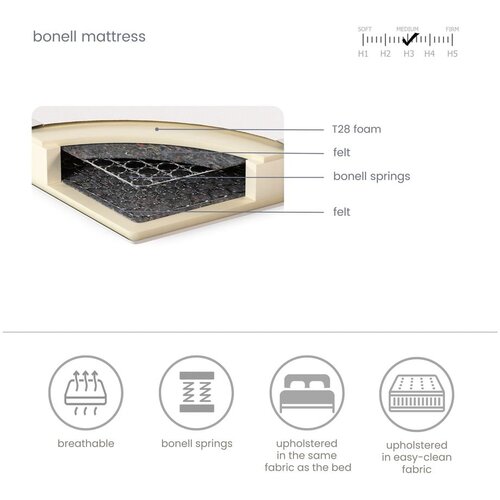 Maison de R&amp;ecirc;ve svjetlo smeđi boxspring krevet 140x200 cm dove &amp;ndash; Slike