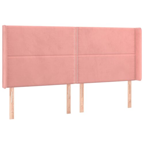 Maison Chic posteljno vzglavje - vzglavna omarica - nočna omarica z u&amp;scaron;esi roza 163x16x118/128 cm žamet, (21712726) Slike
