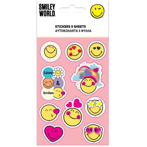 Luna Smiley set samoljepljivih naljepnica 8x12cm 5 kom Cene