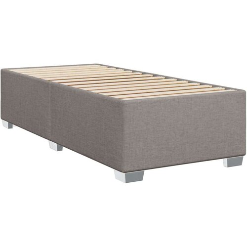 VidaXL Krevet s oprugama i madracem smeđesivi 80x200 cm od tkanine Slike