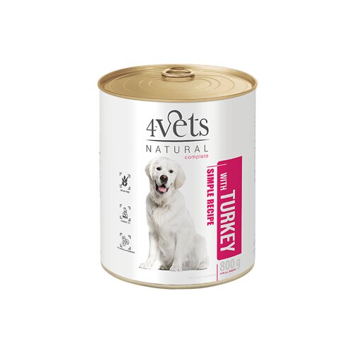  4Vets Natural Complete Dog Ćuretina 800g Cene
