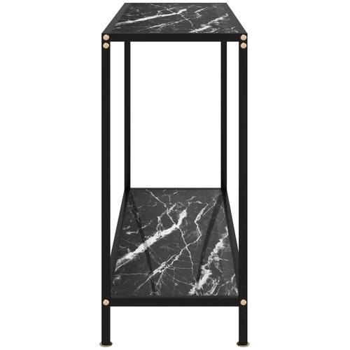  Konzolni stol crni 100 x 35 x 75 cm od kaljenog stakla Slike