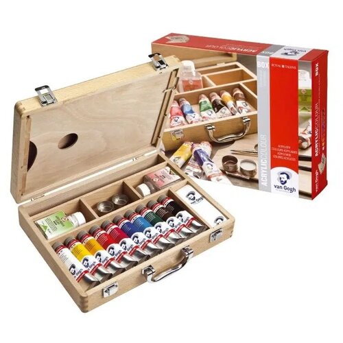 Royal Talens Van Gogh Acrylic Set akrilnih boja sa koferom, 10 x 40ml, Osnovne Slike