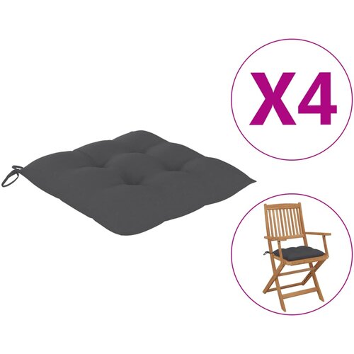 vidaXL Blazine za stole 4 kosi antracitne 40x40x7 cm blago Cene
