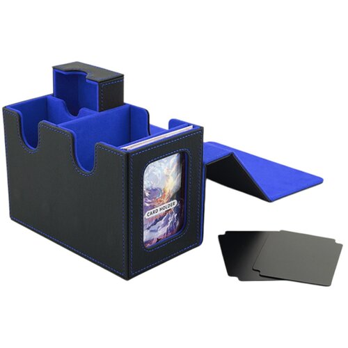 INF Premium PU usnjena &scaron;katla za karte z žametom, 160 kart Blue+Black, (5000290803) Cene