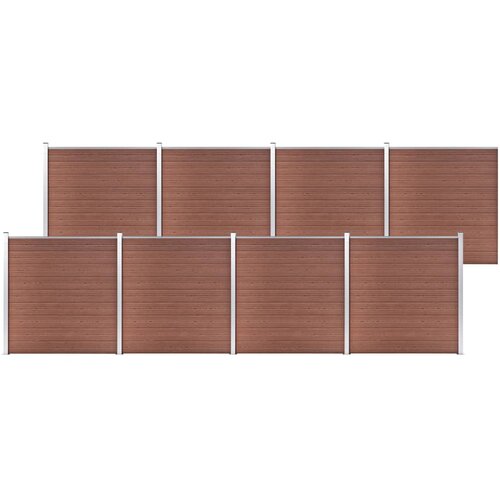 vidaXL vrtna ograja wpc 1391x186 cm rjava Cene