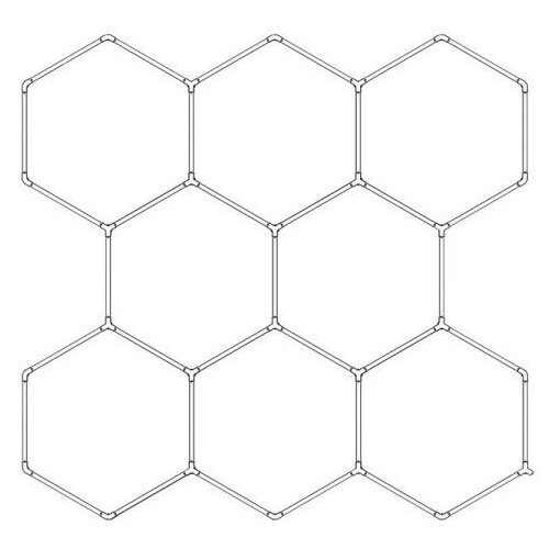 Xled &amp;scaron;estougaona led plafonjera, 8 glava, 225W, 6500K, 100-110 lm/w, 245x236cm Slike