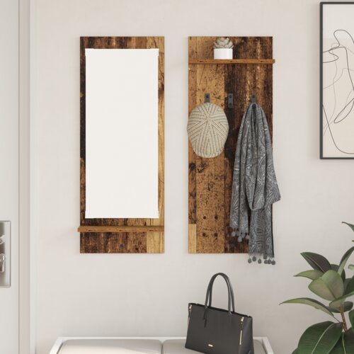 VidaXL Nadwyčajna obe&amp;scaron;alnik za pla&amp;scaron;če Staro les 70 x 10 x 90 cm Slike