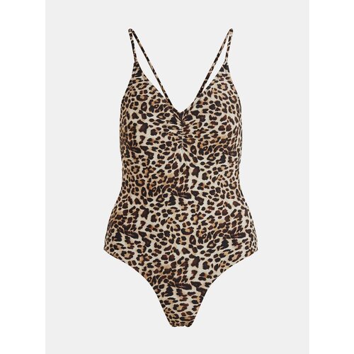 Object Brown patterned one-piece swimsuit . OBJECT Francise - Women Slike